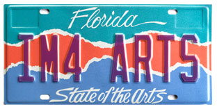 State of the arts florida license plate tag